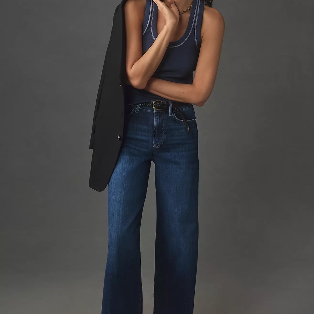 FRAME Le Slim Palazzo High-Rise Wide-Leg Jeans size 27